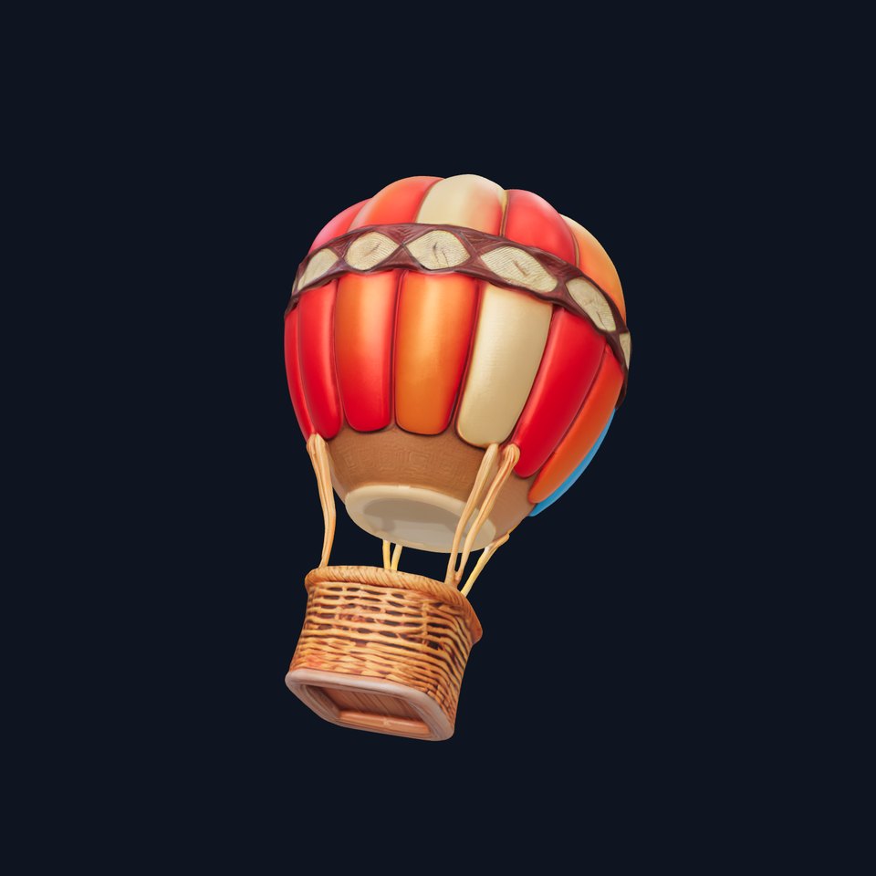 Colorful Hot Air Balloon Model Pack